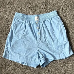 Anthropologie Sky Blue Cotton Boxer Shorts